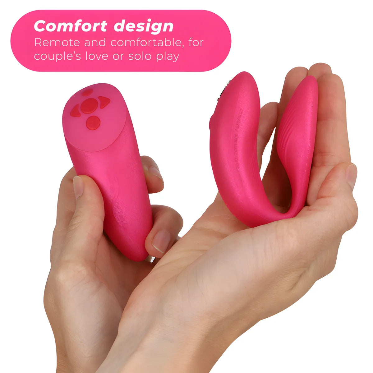 we vibe vibrateur chorus pour couples avec commande de squeeze rose