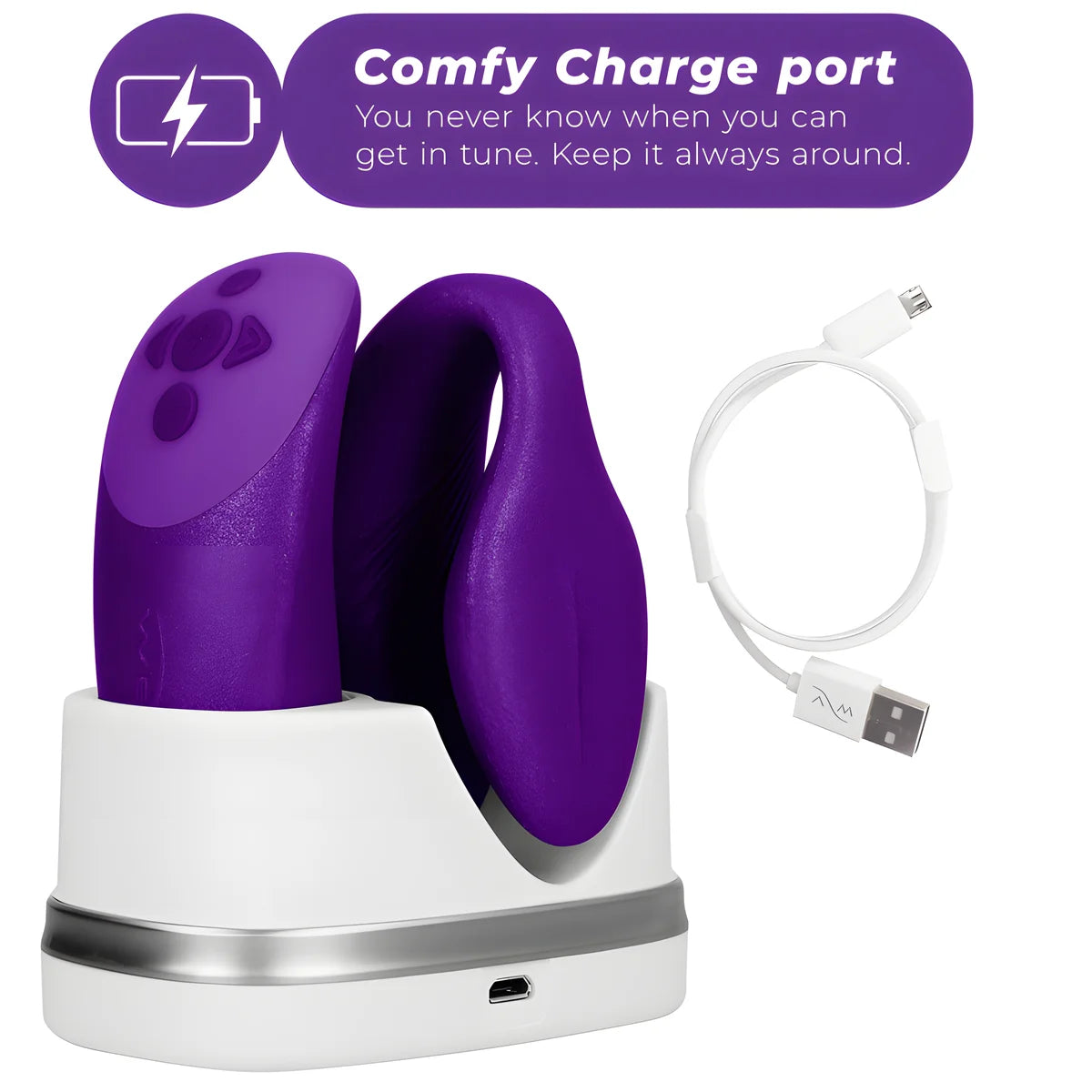 we vibe vibrateur chorus pour couples avec controle de squeeze lilas