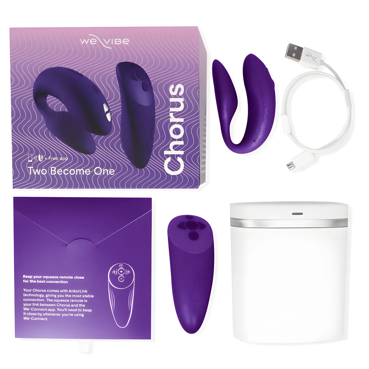 we vibe vibrateur chorus pour couples avec controle de squeeze lilas