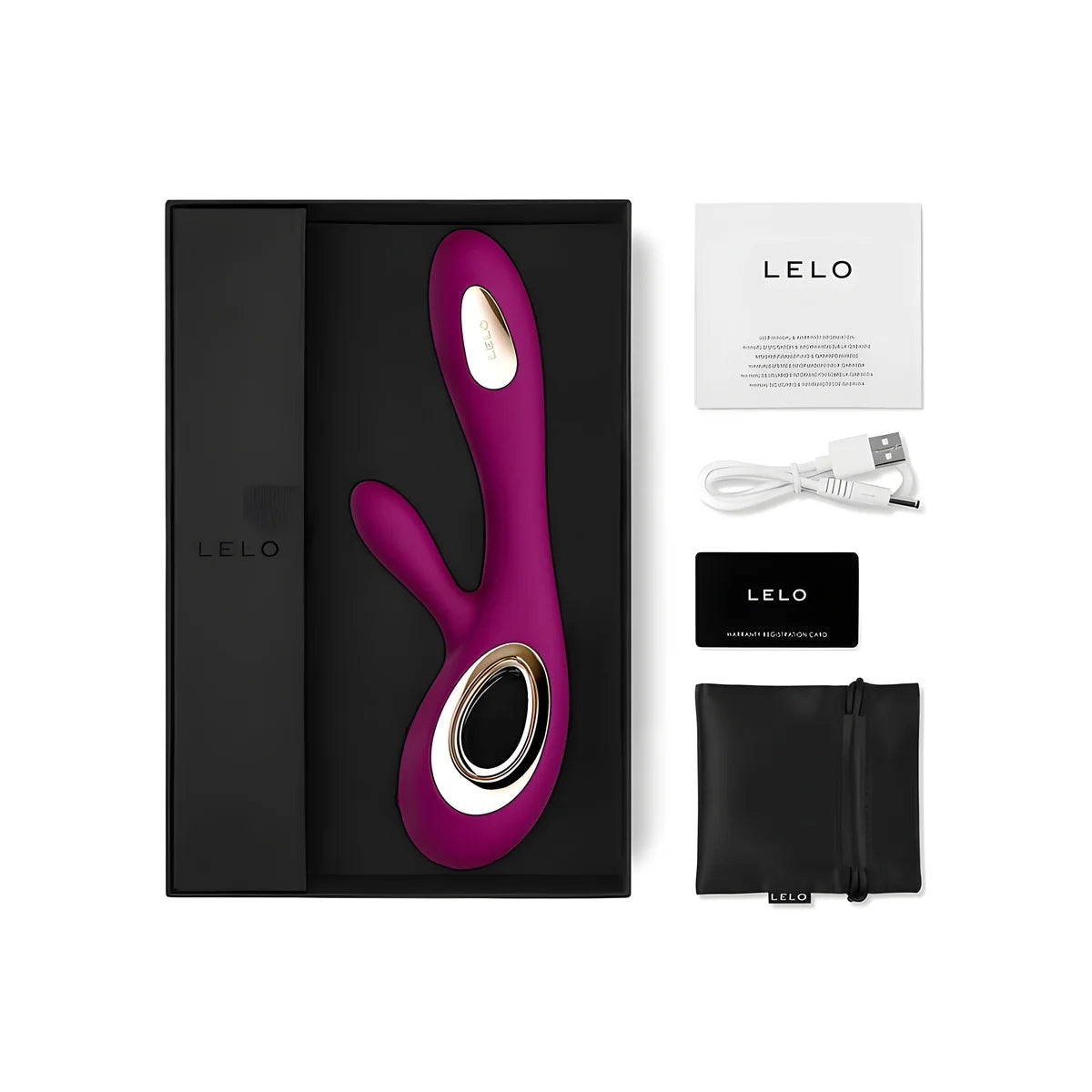 lelo soraya wave vibrateur lapin deep rose