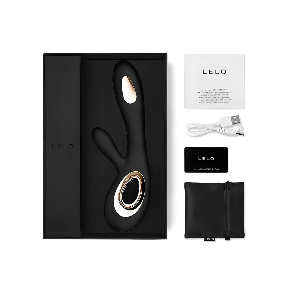 lelo soraya wave vibrateur lapin noir