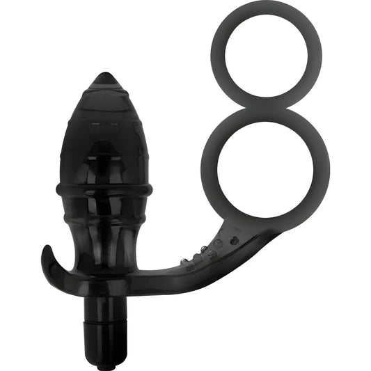 addicted toys plug anal avec double anneau noir