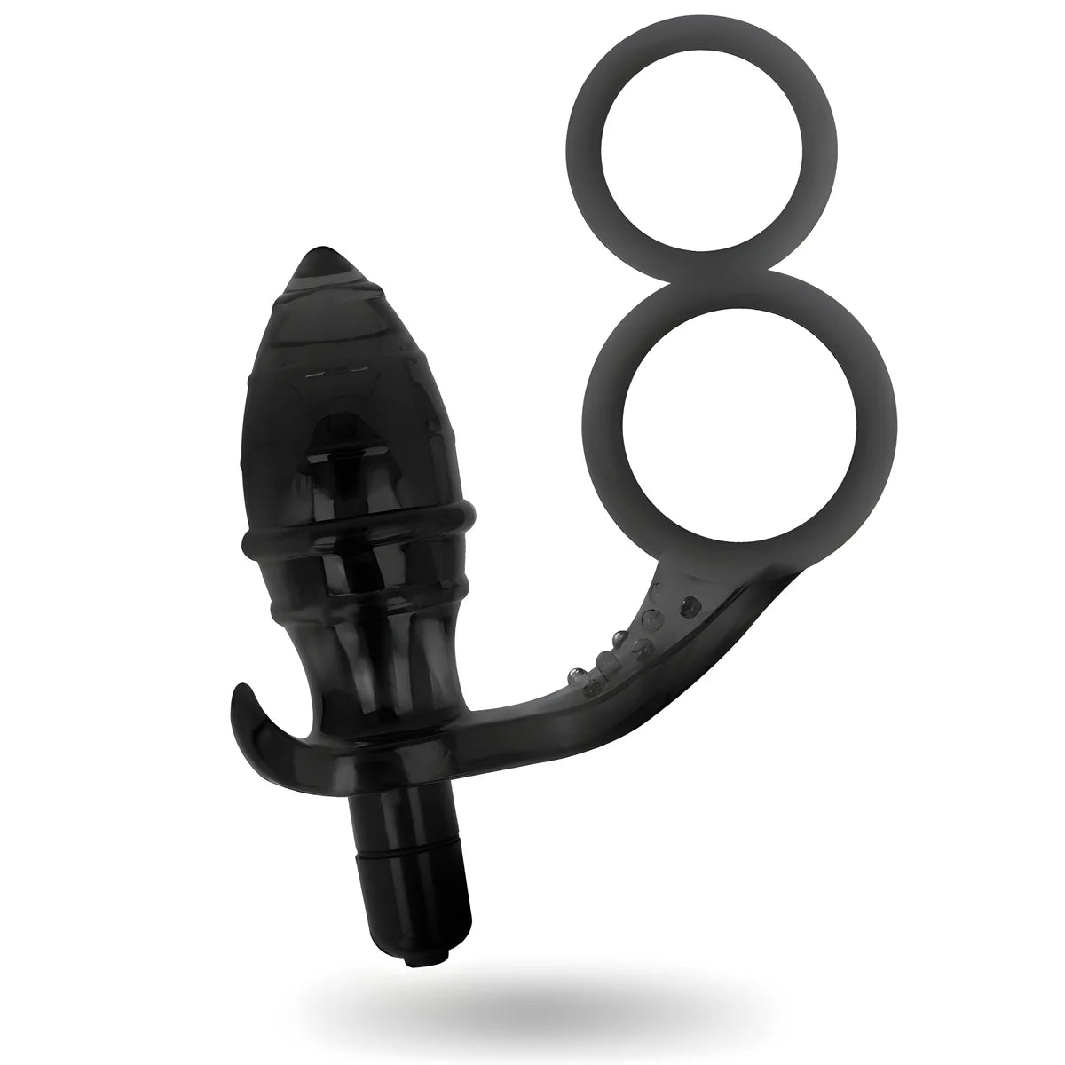 addicted toys plug anal avec double anneau noir
