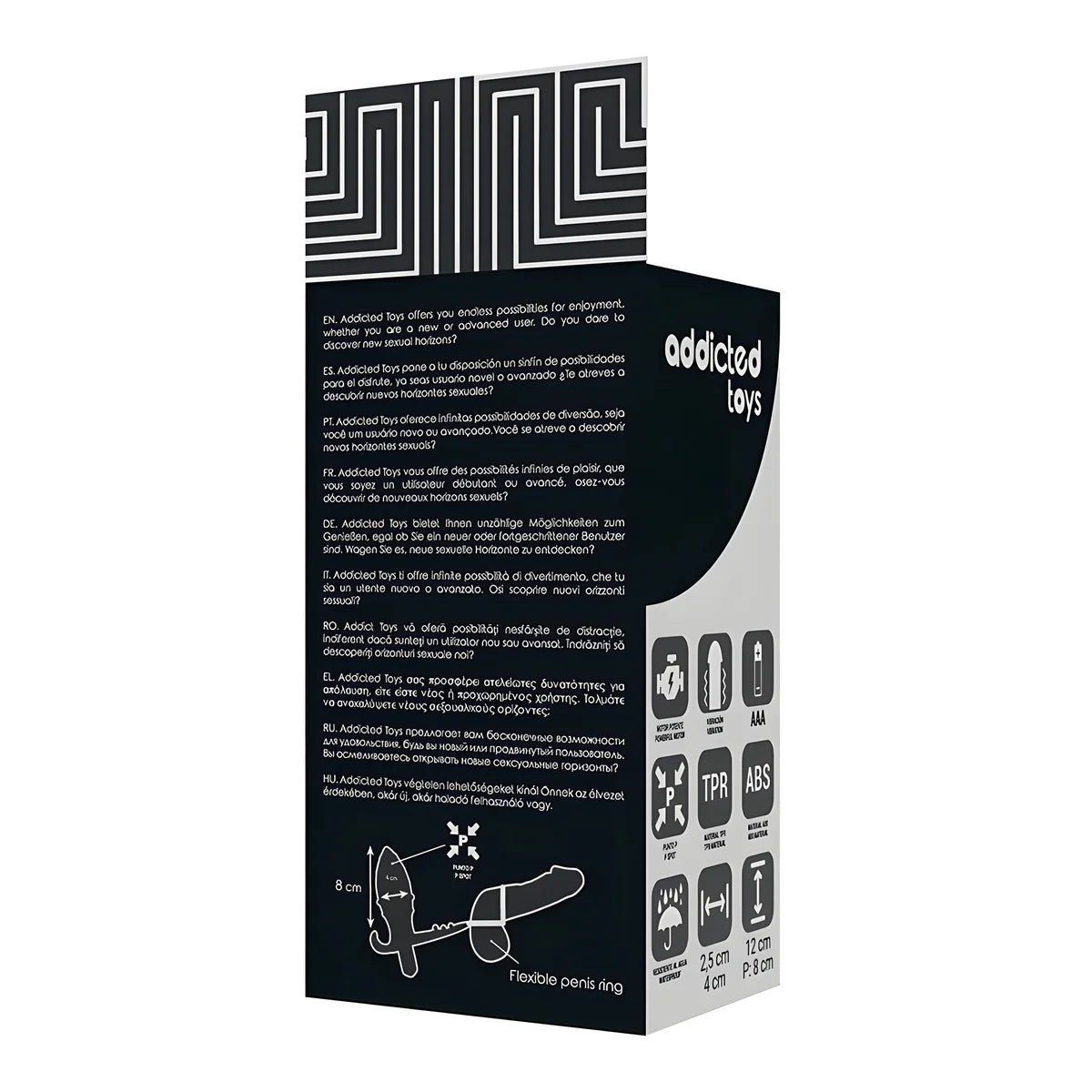 addicted toys plug anal avec double anneau noir