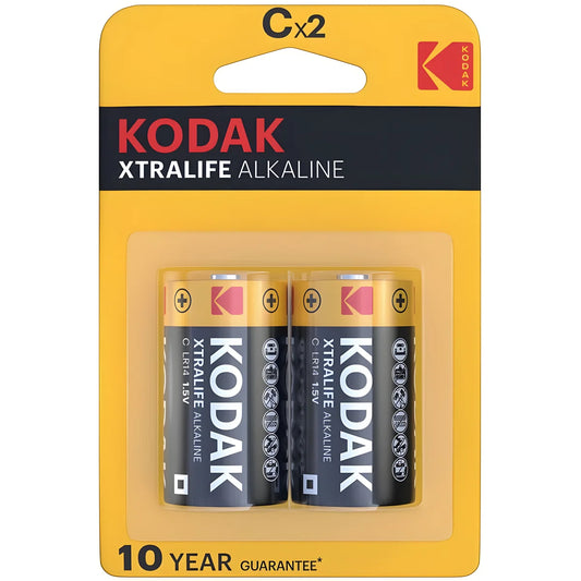 kodak piles alcalines xtralife cx 2 unites