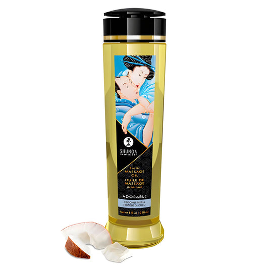 shunga adorable huile de massage erotique 240 ml
