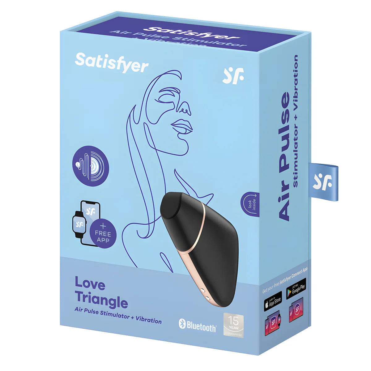 satisfyer stimulateur et vibrateur air love triangle noir