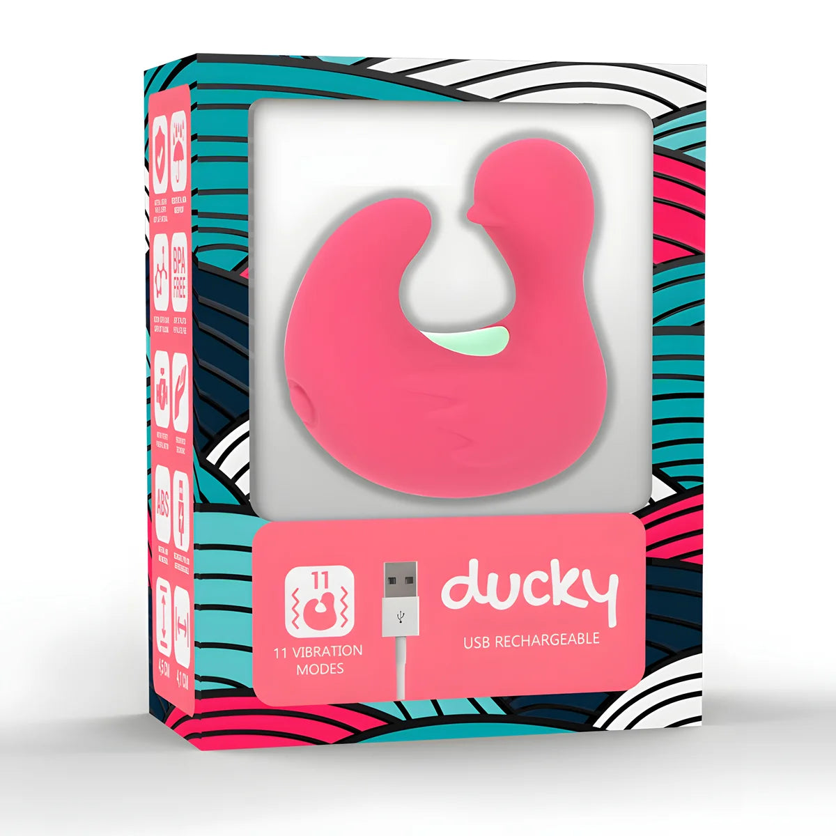 happy loky duckymania doigt stimulateur en silicone rechargeable