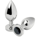 metal hard plug anal diamant noir petit 5 71cm