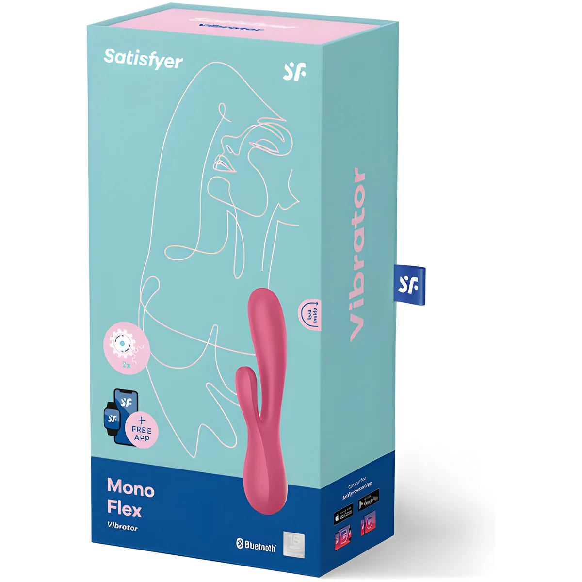 satisfyer mono flex rouge avec application