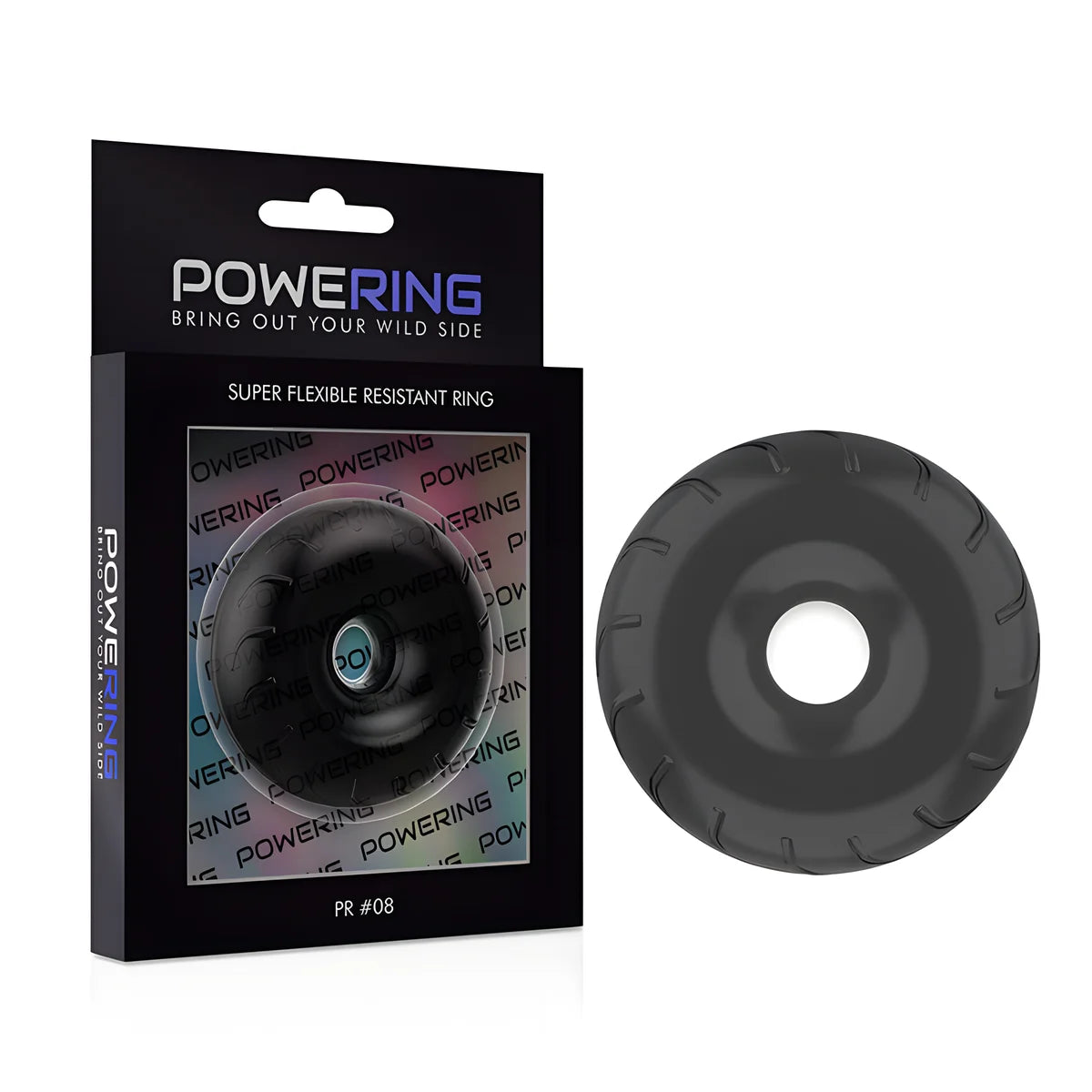 powering anneau penis super flexible et resistant 5cm pr08 noir