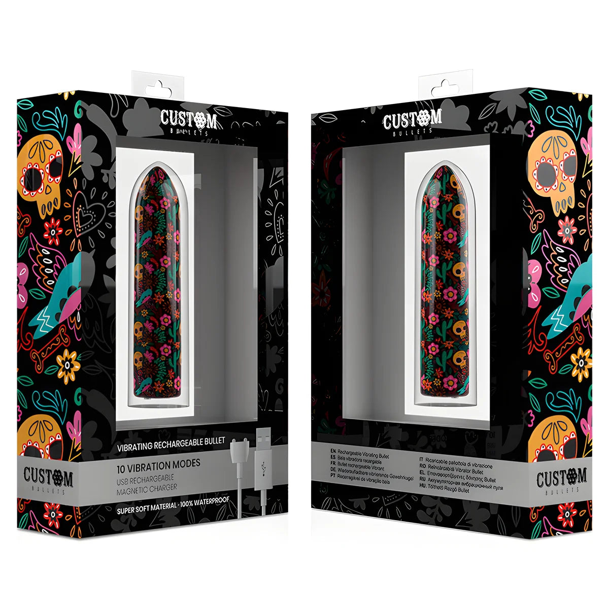 custom bullets bullets personnalises rechargeable floral 10 intensities