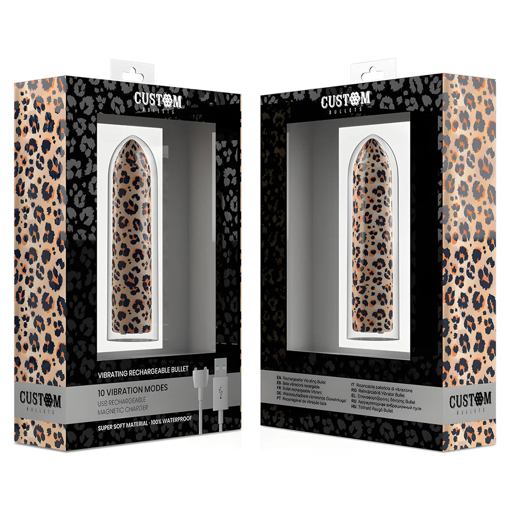 custom bullets rechargeable leopard 10 intensities