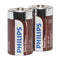 philips blister power alcaline pila d lr20 2