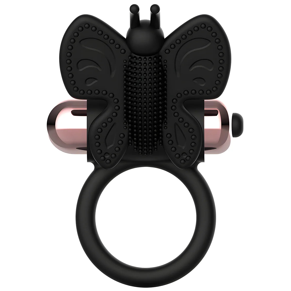 coquette chic desire cockring papillon avec vibrateur noir or