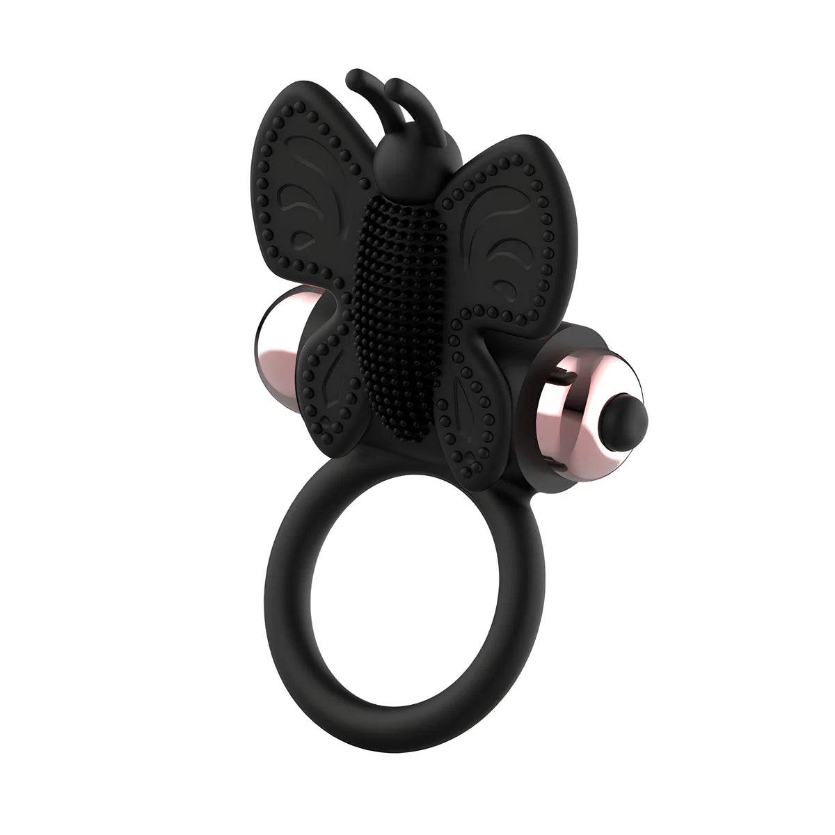 coquette chic desire cockring papillon avec vibrateur noir or