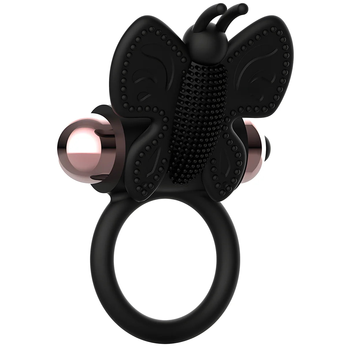 coquette chic desire cockring papillon avec vibrateur noir or