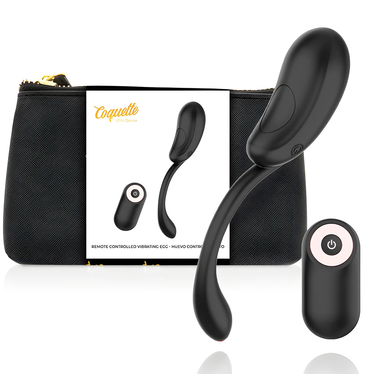 coquette chic desire oeuf vibrant telecommande rechargeable noir or