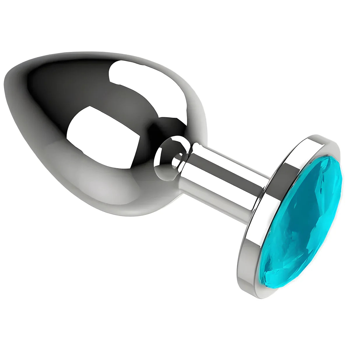 coquette chic desire plug anal metal couleur bleu taille l 4 x 9 cm