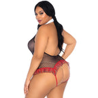 leg avenue ecoliere crothless fitness teddy grande taille