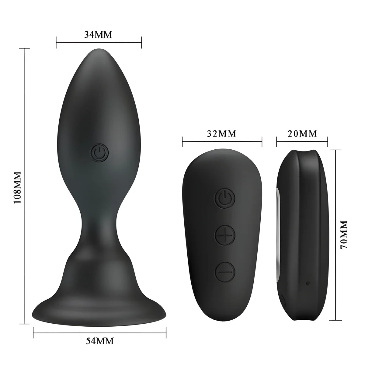 mr play plug anal avec telecommande vibration noire
