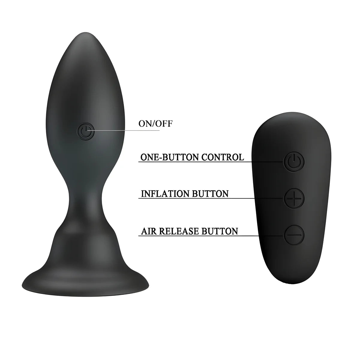 mr play plug anal avec telecommande vibration noire