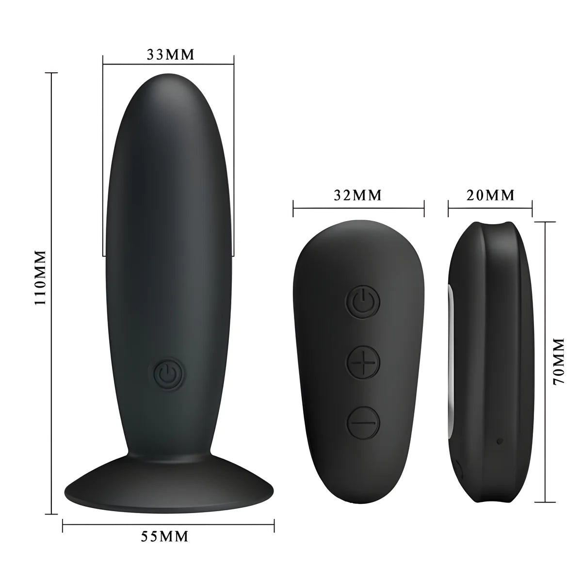 mr play plug anal avec telecommande vibration noire 1