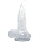baile gode realiste avec ventouse et testicules 16 7 cm transparent