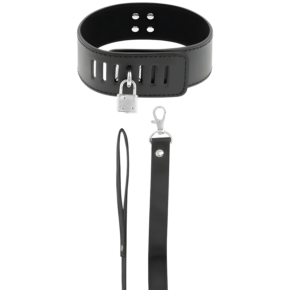 darkness collier bdsm avec serrure noire