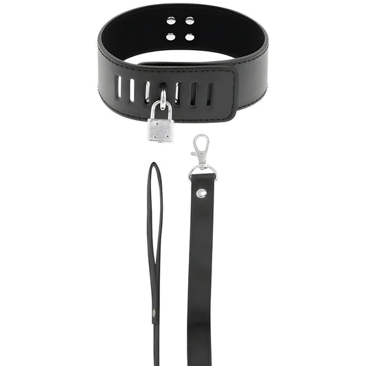 darkness collier bdsm avec serrure noire