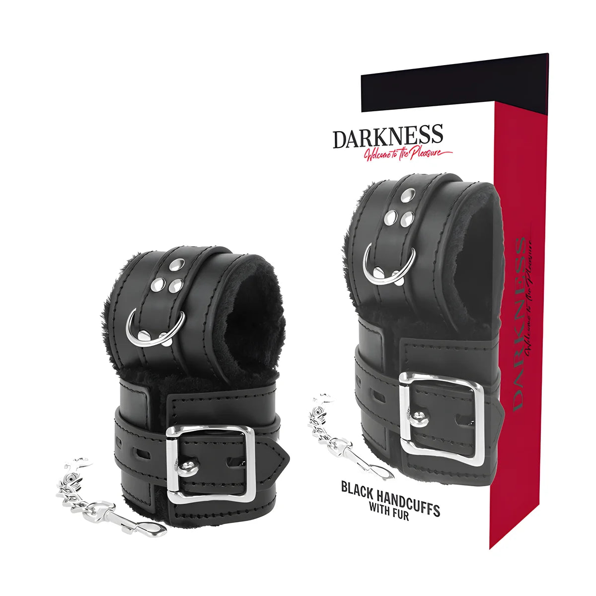 darkness menottes bdsm doublees noires
