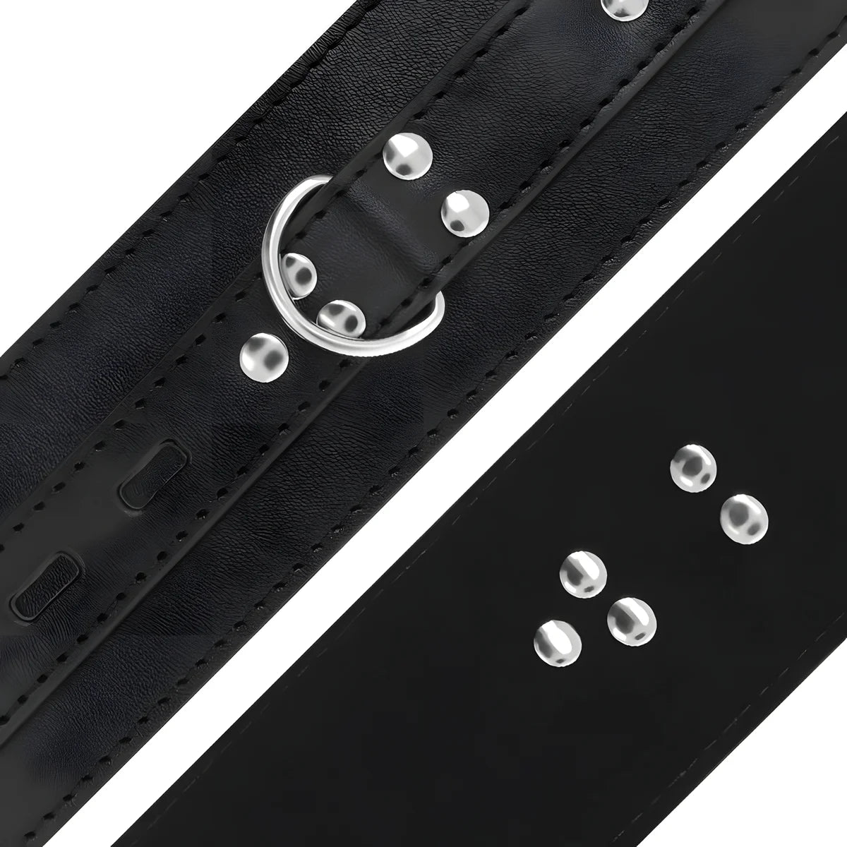 darkness menottes en cuir noir