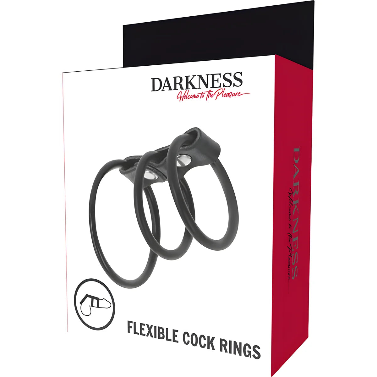 darkness ensemble de 3 anneaux penis flexibles