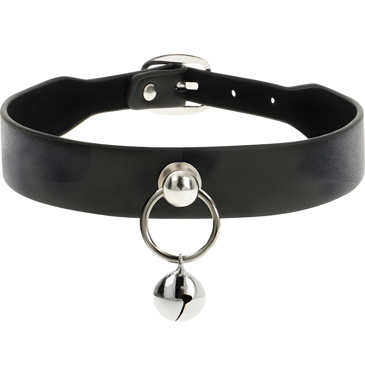 coquette chic desire collier cuir vegan femme accessoire hochet cerceau