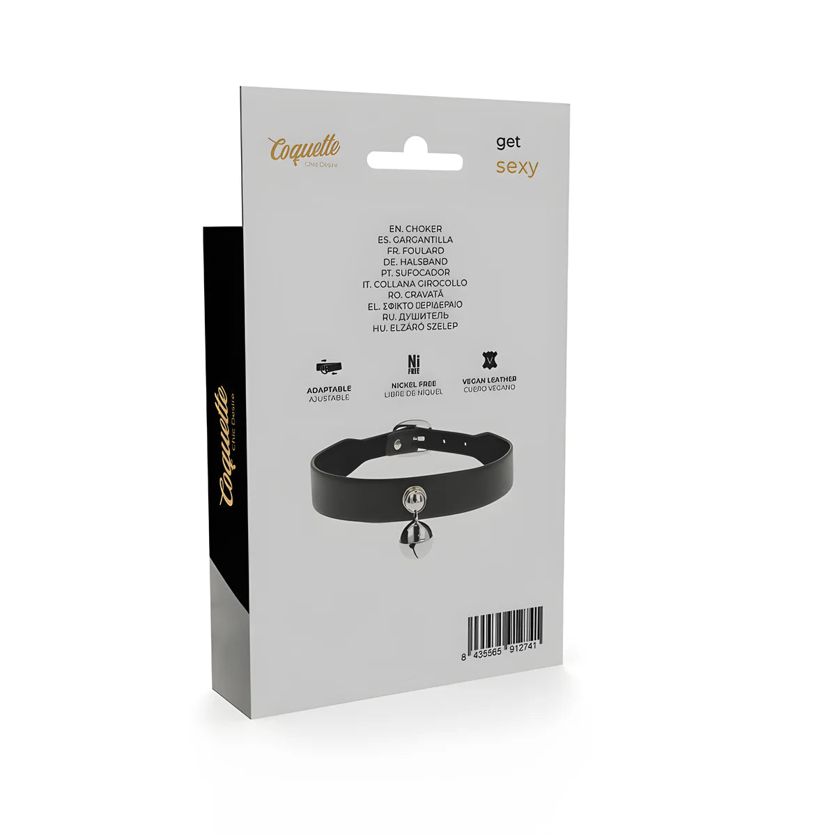 coquette chic desire collier en cuir vegan femme hochet accessoire