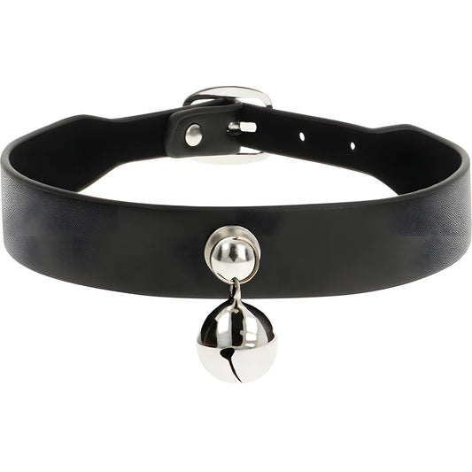 coquette chic desire collier en cuir vegan femme hochet accessoire