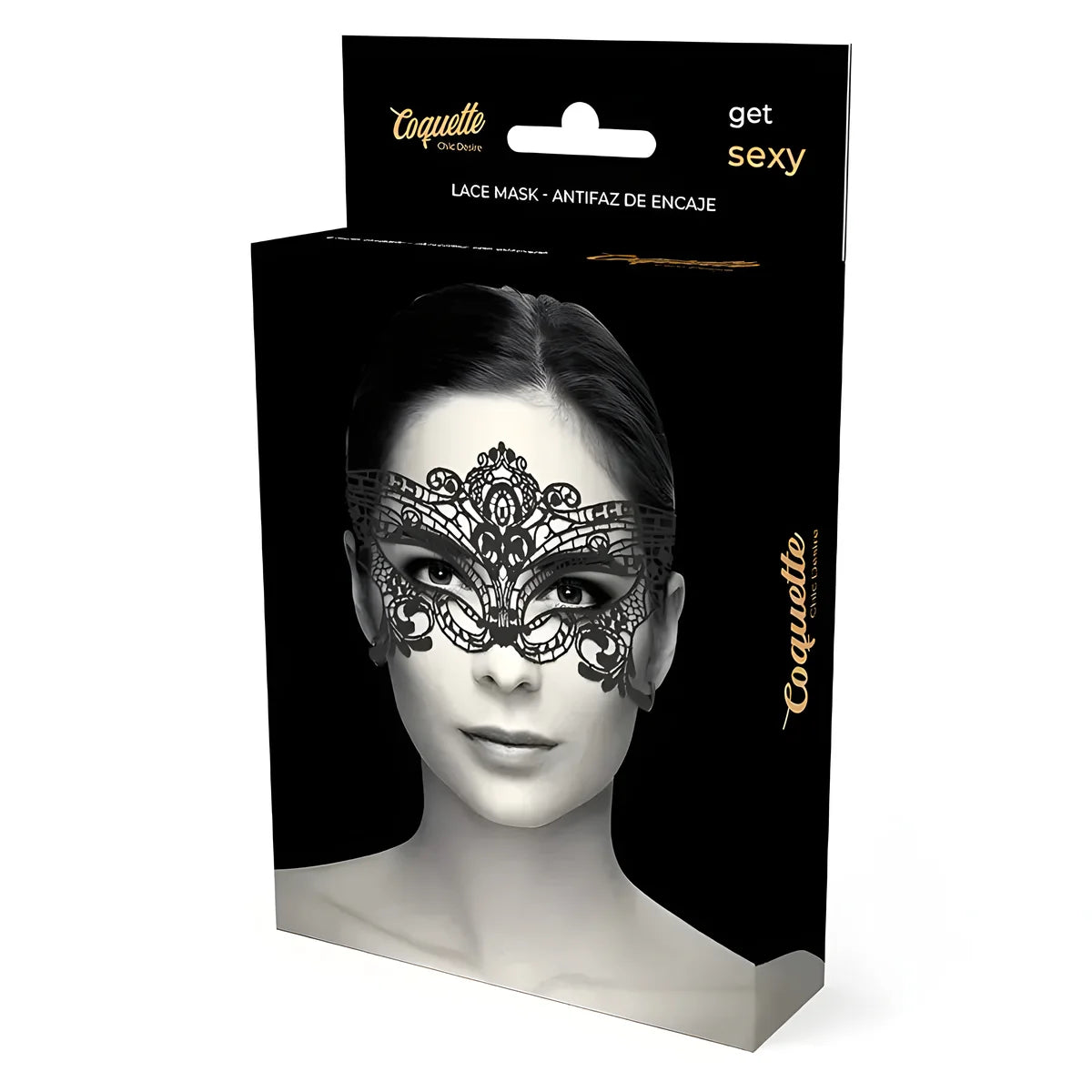 coquette chic desire masque large en dentelle noire