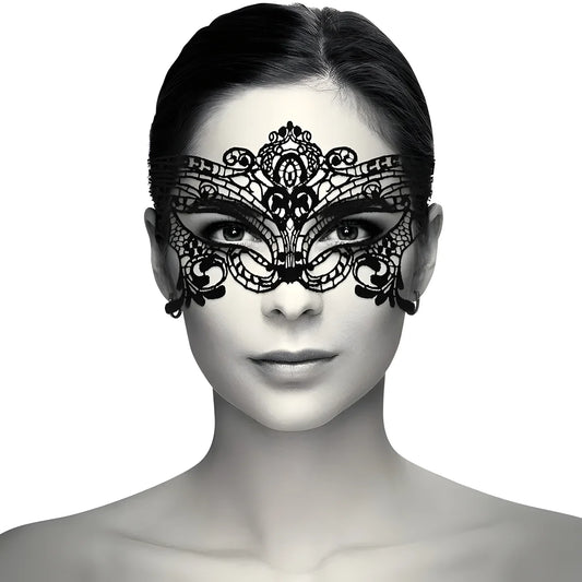 coquette chic desire masque large en dentelle noire