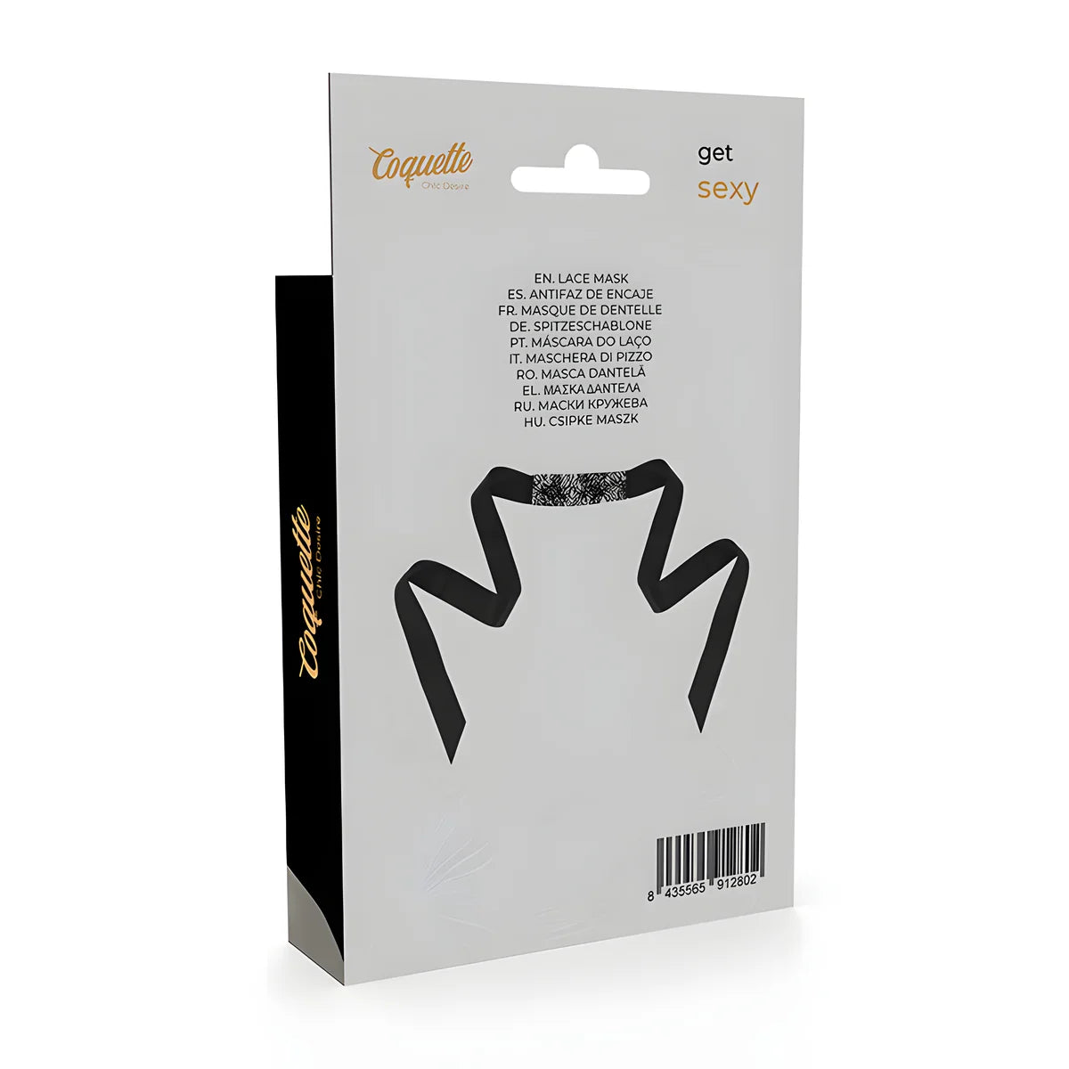 coquette chic desire masque en dentelle noire avec ruban