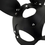 coquette chic desire masque en cuir vegan avec oreilles de lapin