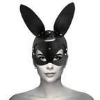 coquette chic desire masque en cuir vegan avec oreilles de lapin