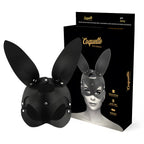 coquette chic desire masque en cuir vegan avec oreilles de lapin