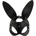 coquette chic desire masque en cuir vegan avec oreilles de lapin