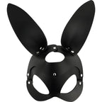 coquette chic desire masque en cuir vegan avec oreilles de lapin