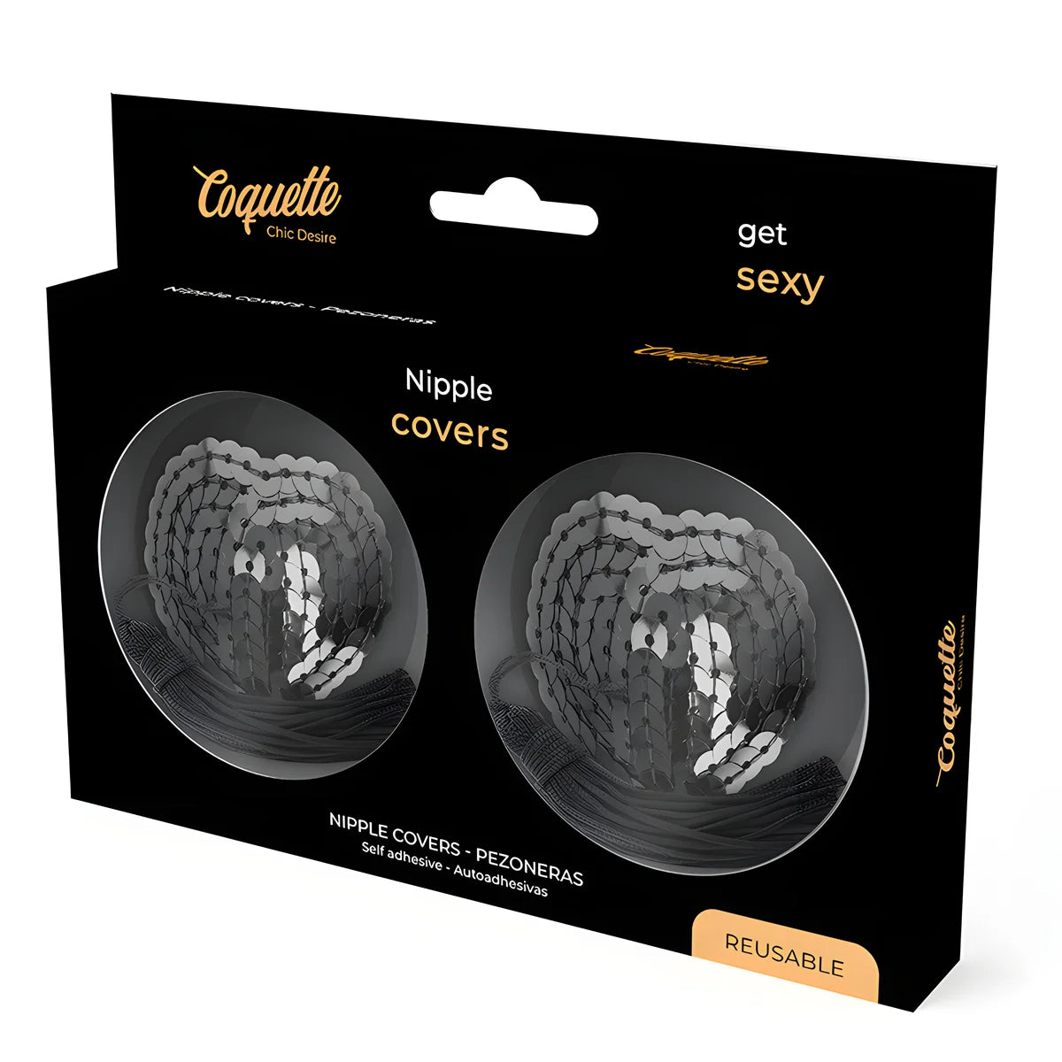 coquette chic desire cache malins paillettes noires