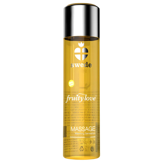swede fruity love huile de massage effet chauffant fruite tropical au miel 120 ml