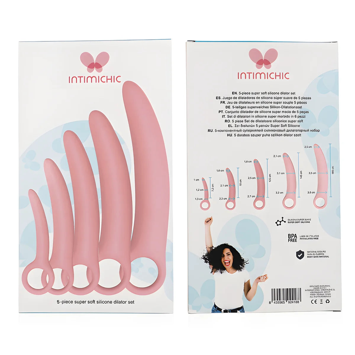 intimichic dilateur silicone 5 pcs
