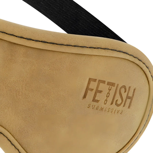 fetish submissive origen masque en cuir vegan avec doublure en neoprene