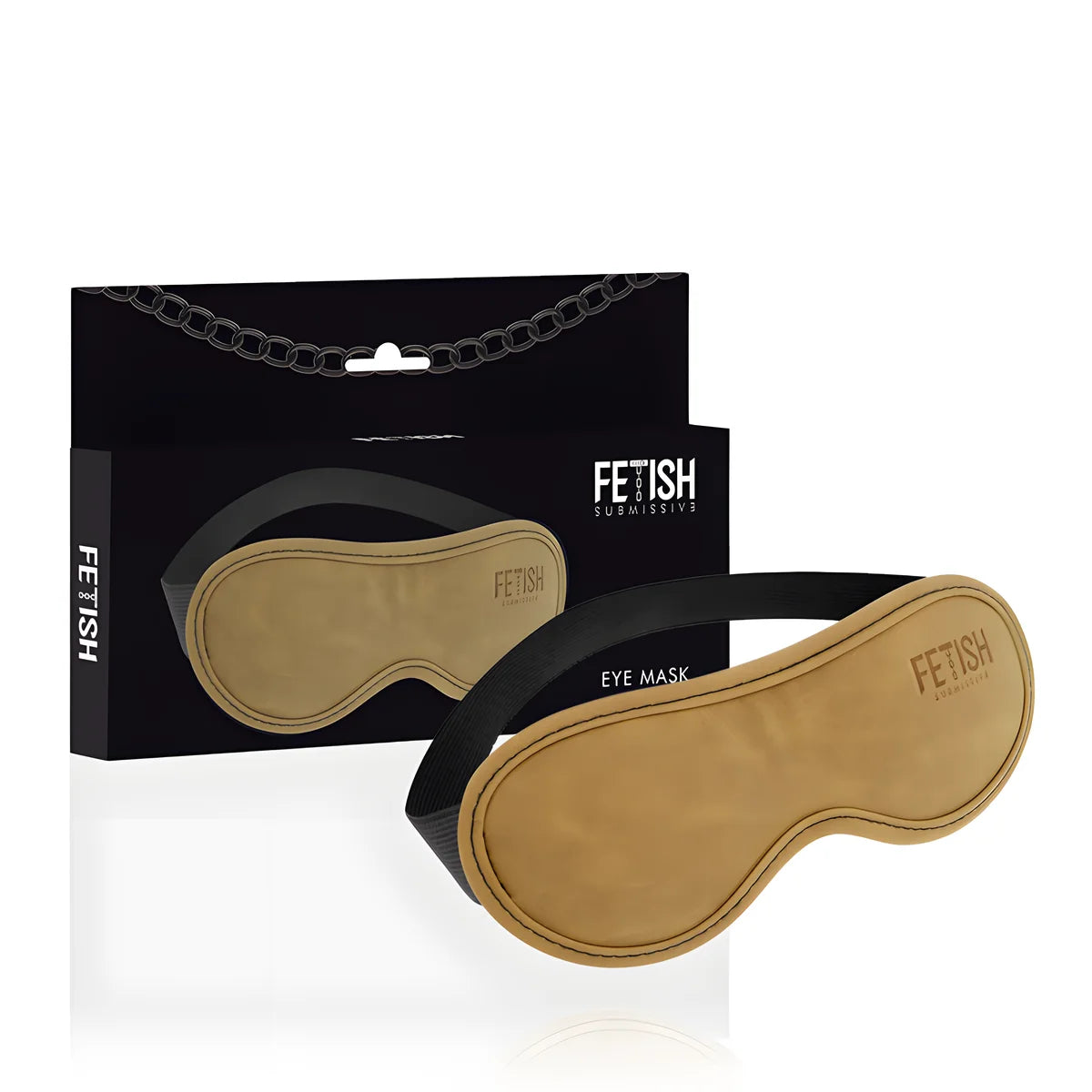 fetish submissive origen masque en cuir vegan avec doublure en neoprene