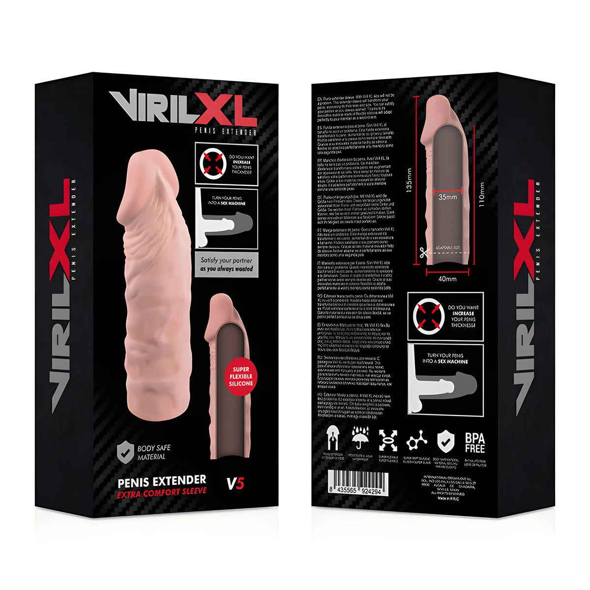 virilxl extension naturelle du penis en silicone liquide v5